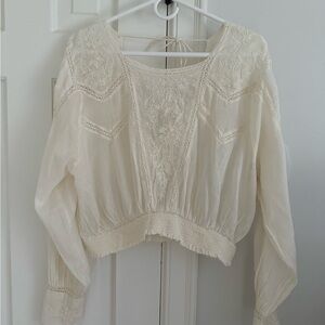 Free People Ivory Blouse